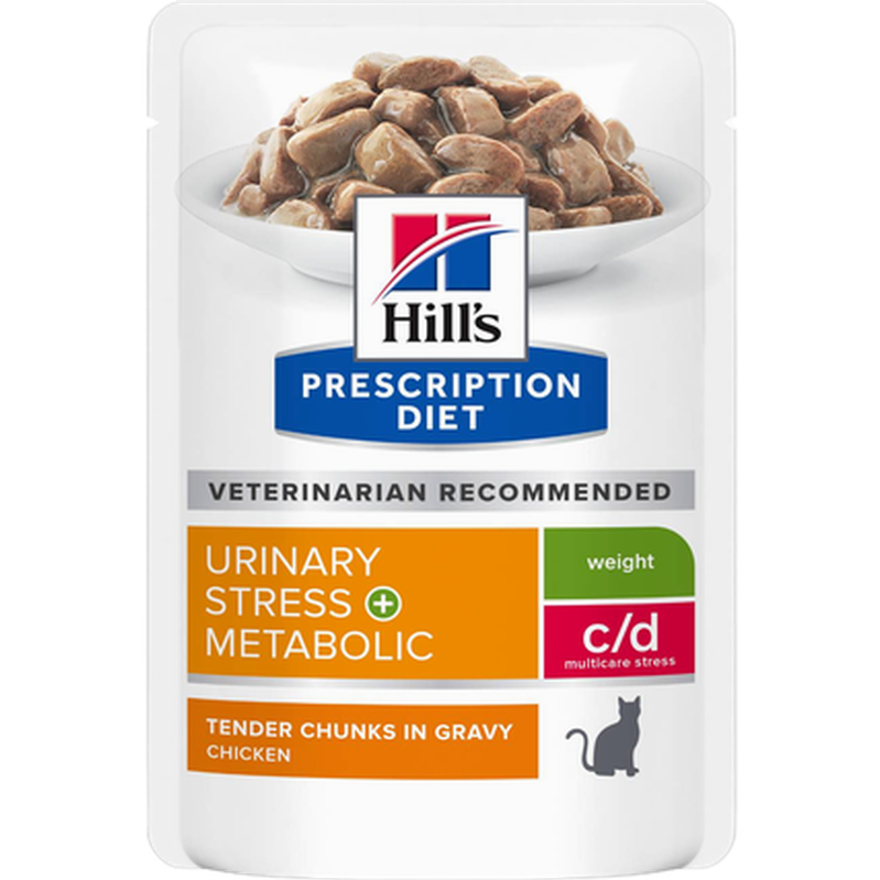 c/d Metabolic + Urinary Chicken in Gravy 12x85g - Våtfôr til katt