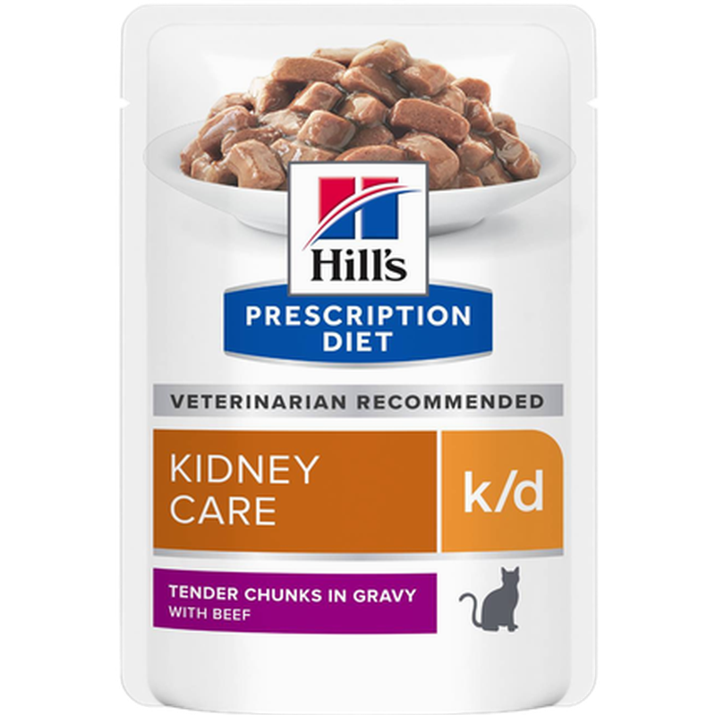 k/d Kidney Care with Beef in Gravy 12x85g - Våtfôr til katt