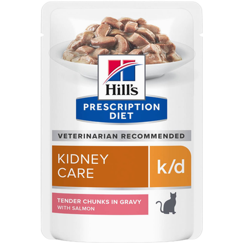 k/d Kidney Care with Salmon in Gravy 12x85g - Våtfôr til katt