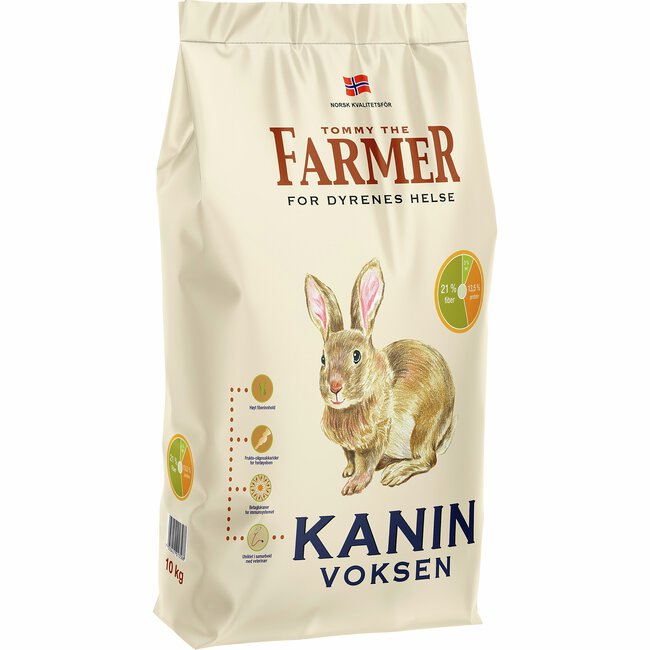Farmer Kanin Voksen Tørrfôr for kanin 10kg