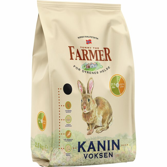 Farmer Kanin Voksen Tørrfôr for Kanin 2,5kg
