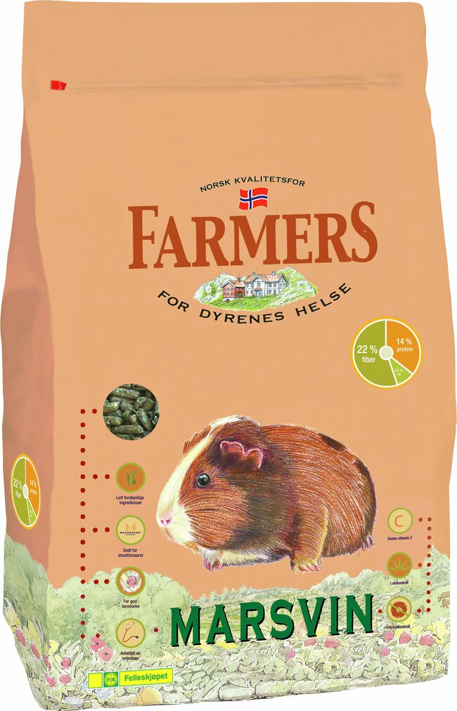 Farmer Marsvin Tørrfôr for Marsvin 2,5kg