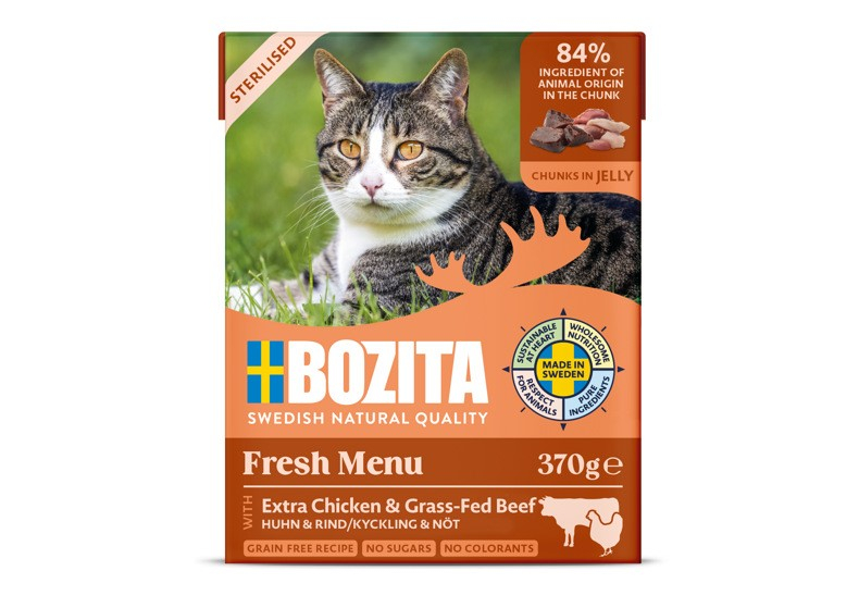 Sterilised Chicken & Beef in Jelly Våtfor 370g