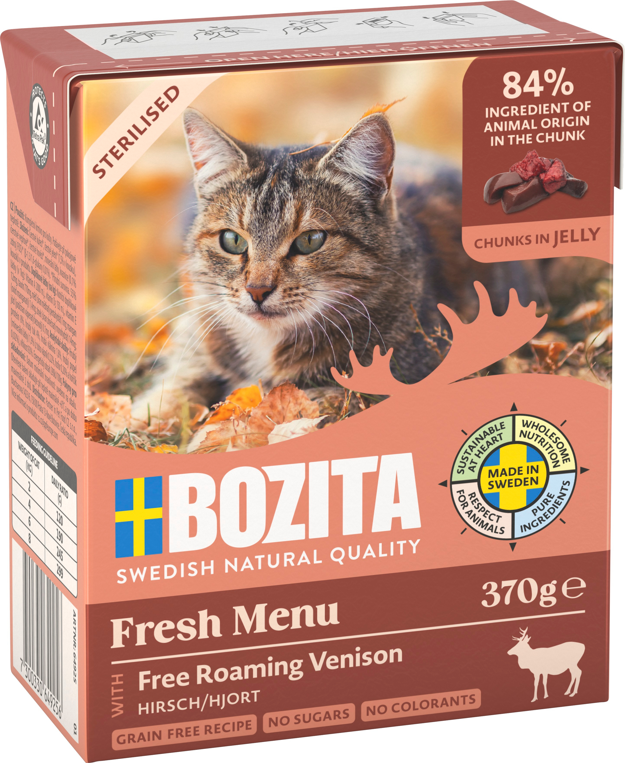 Sterilised Venison in Jelly Kissan märkäruoka 370g