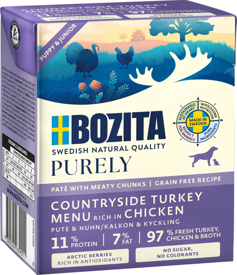 Purely Dog Paté Puppy Turkey Märkäruoka 370g
