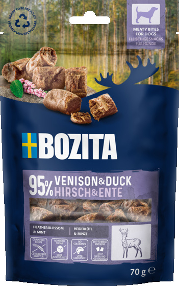 Snacks Meaty Bites Venison & Duck Koiranherkku 70g