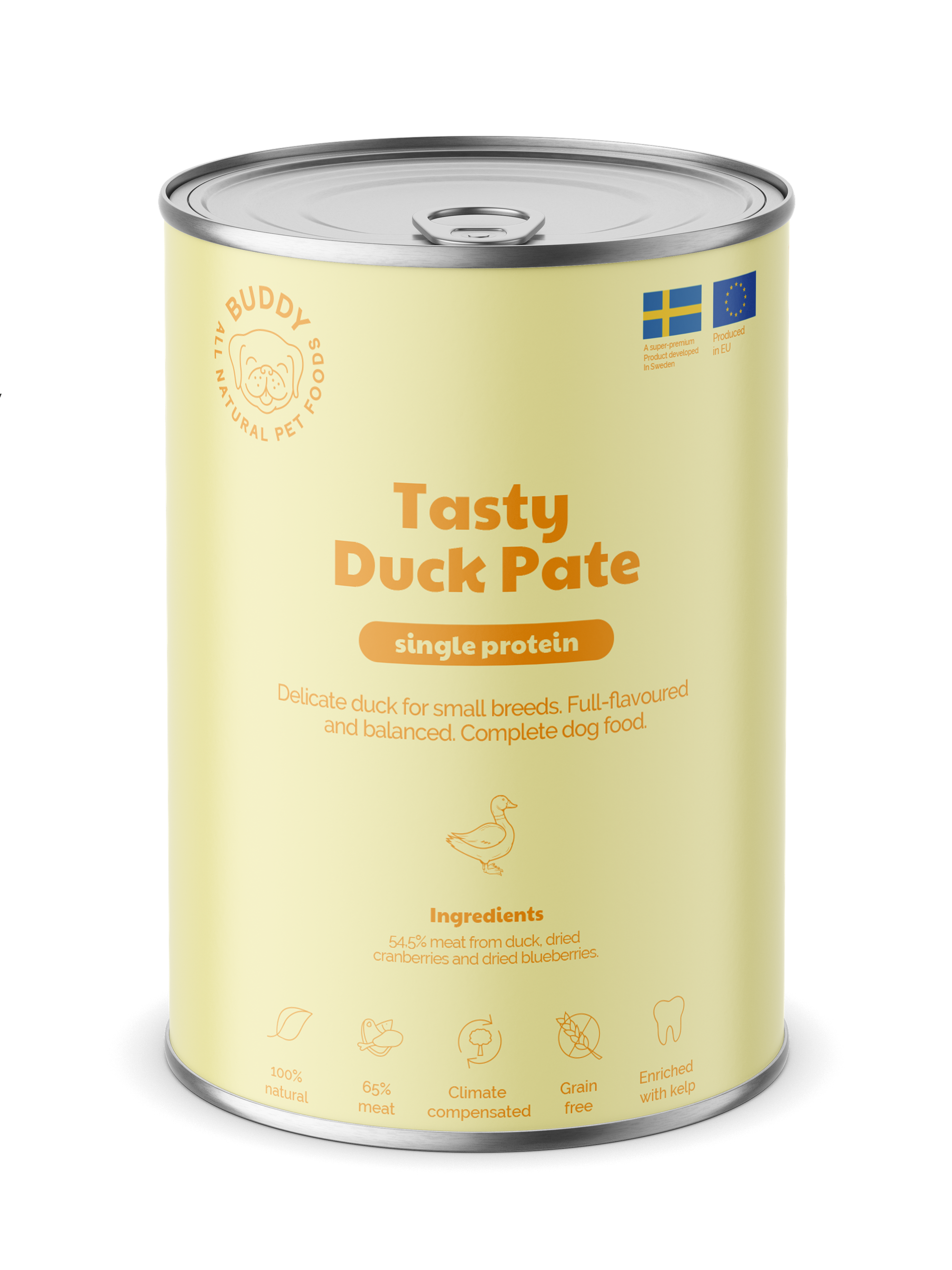 Tasty Duck Pate Våtfôr for Hunder 400g