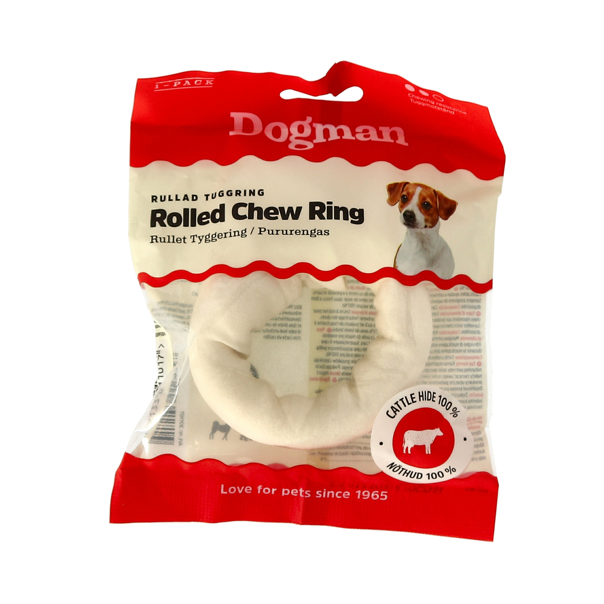 Tyggering Rullet Hvit 7,5cm