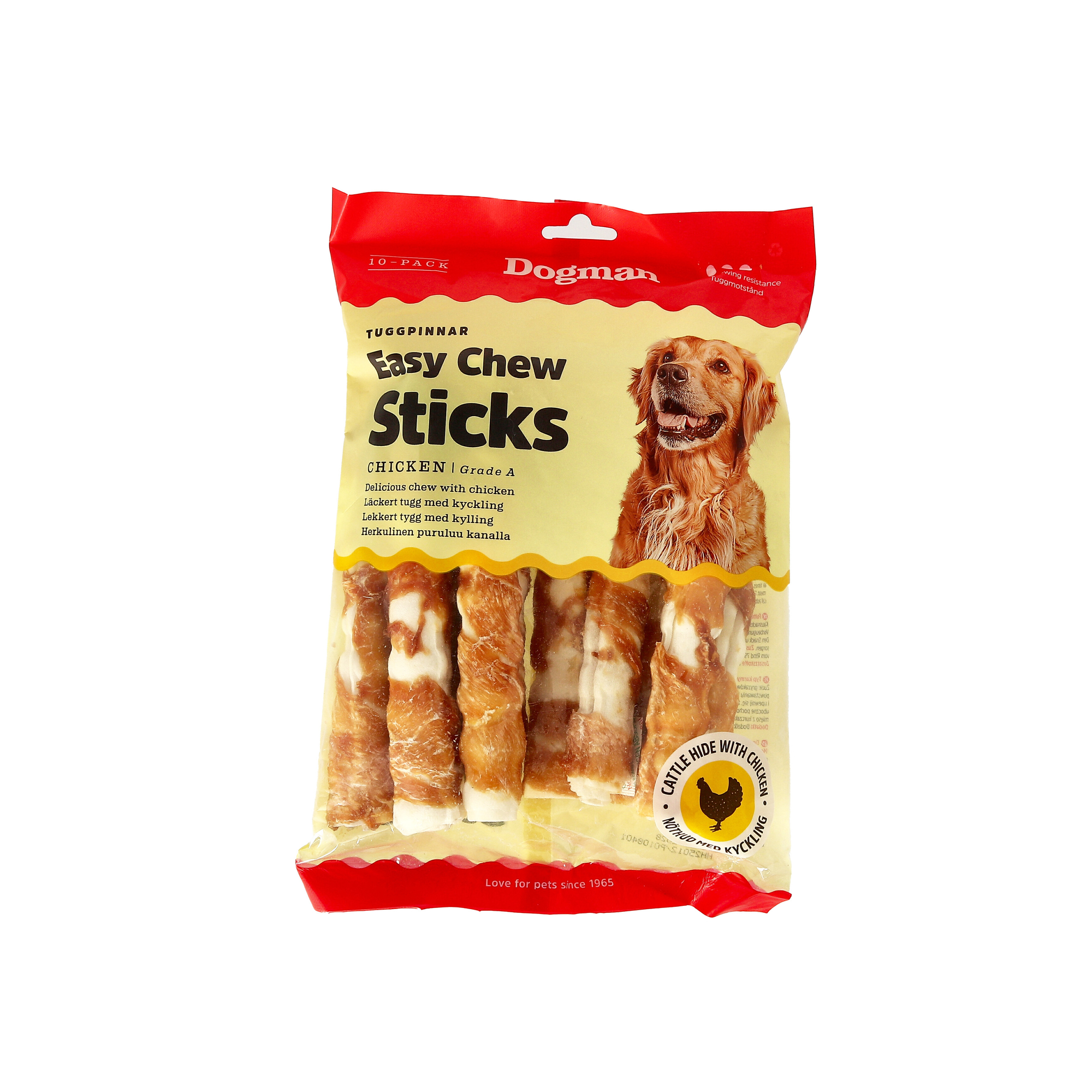Easychew Sticks med Kylling 10p Hvit 17,5cm