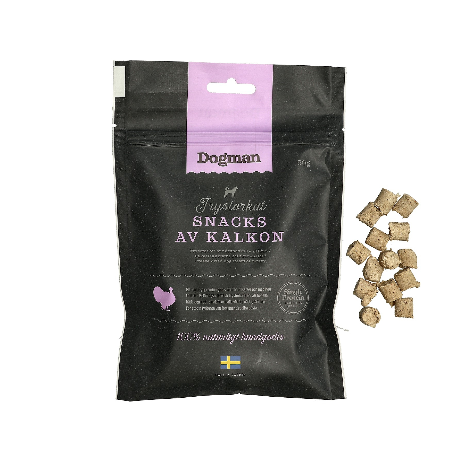 Frystorkat snacks av Kalkun