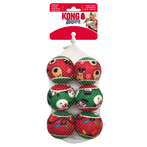 Holiday SqueakAir® Balls 6-pk