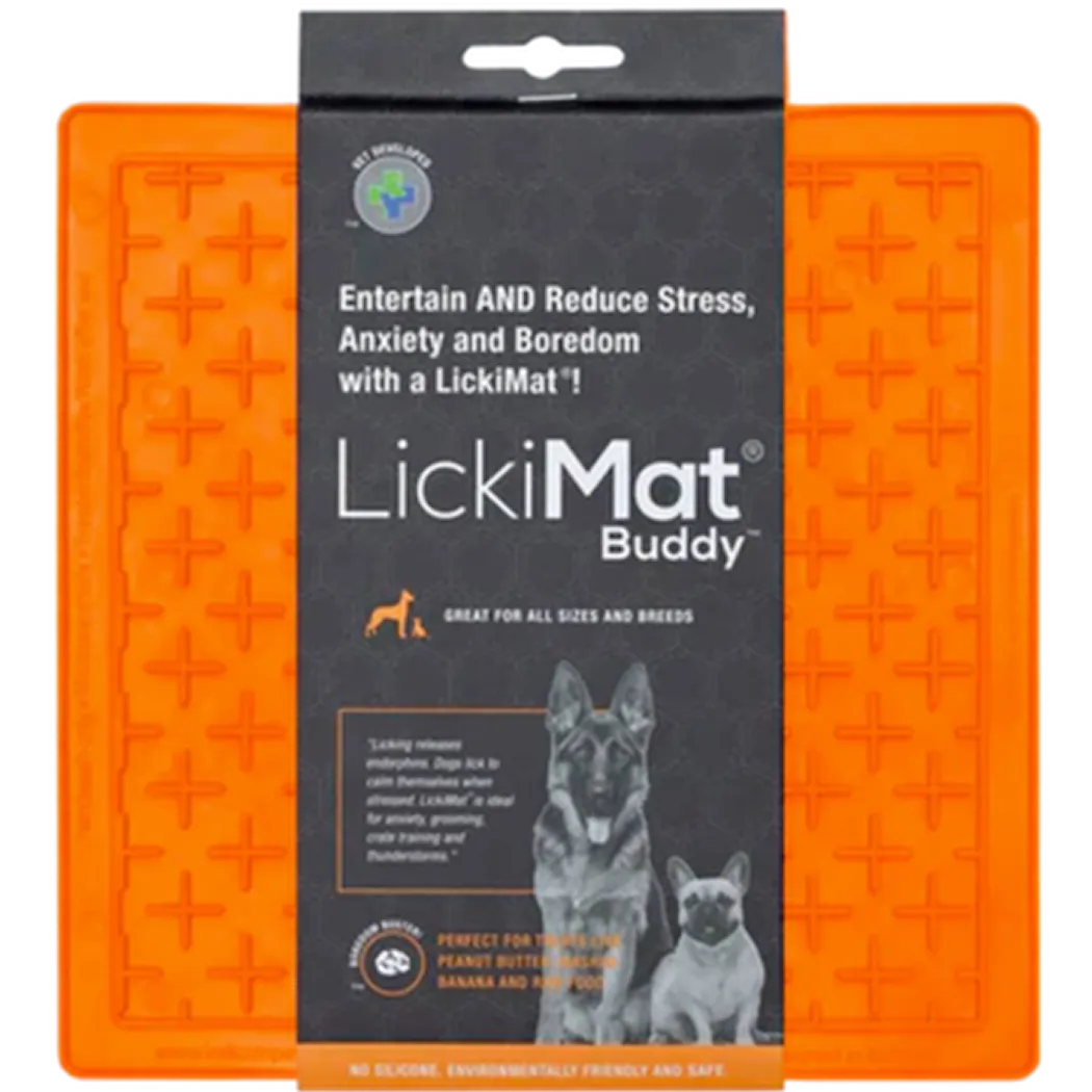 Kuppi Lickimat Buddy oranssi 20x20cm