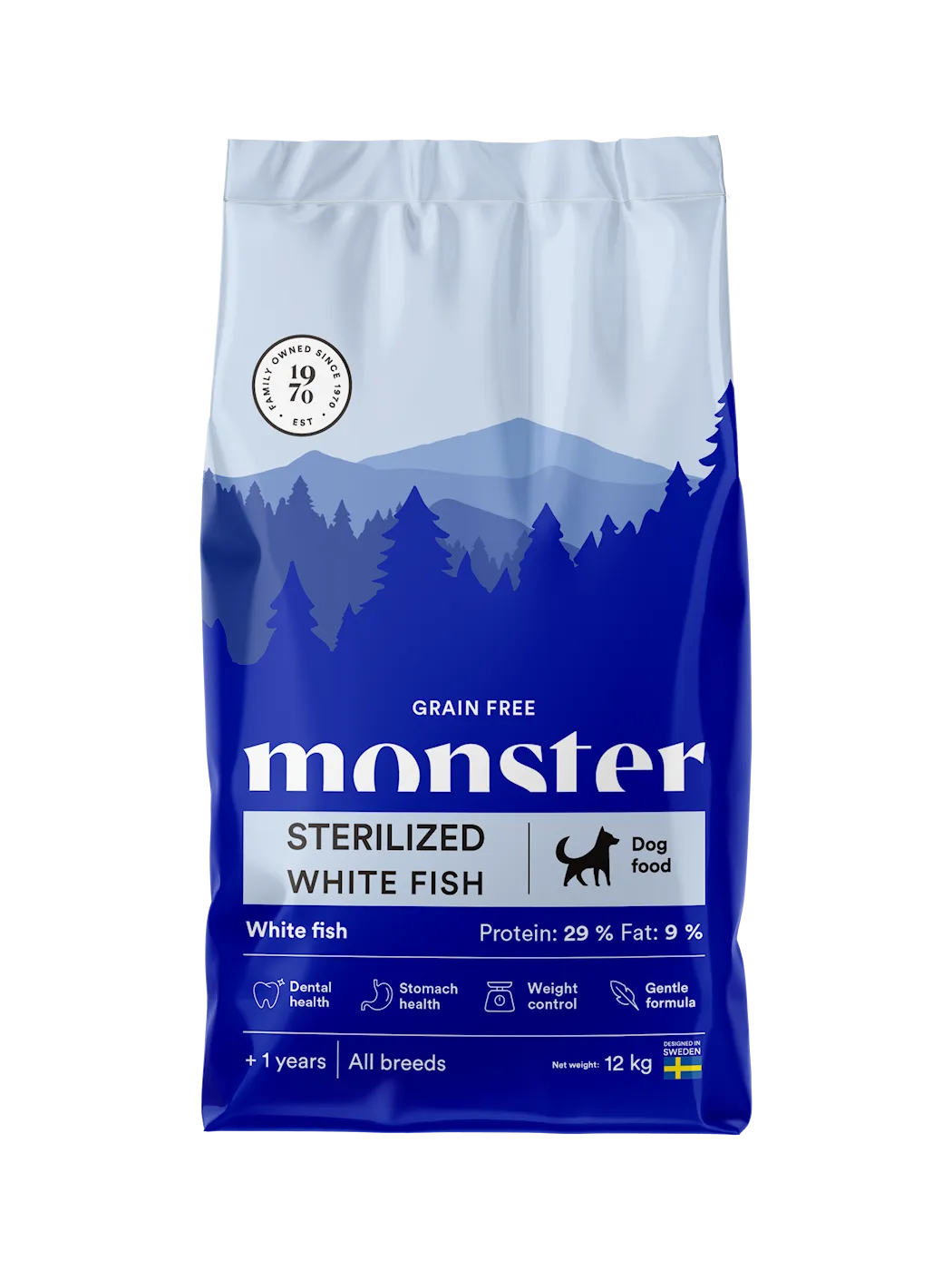 Dog Grain Free Sterilized White Fish Tørrfôr til hund