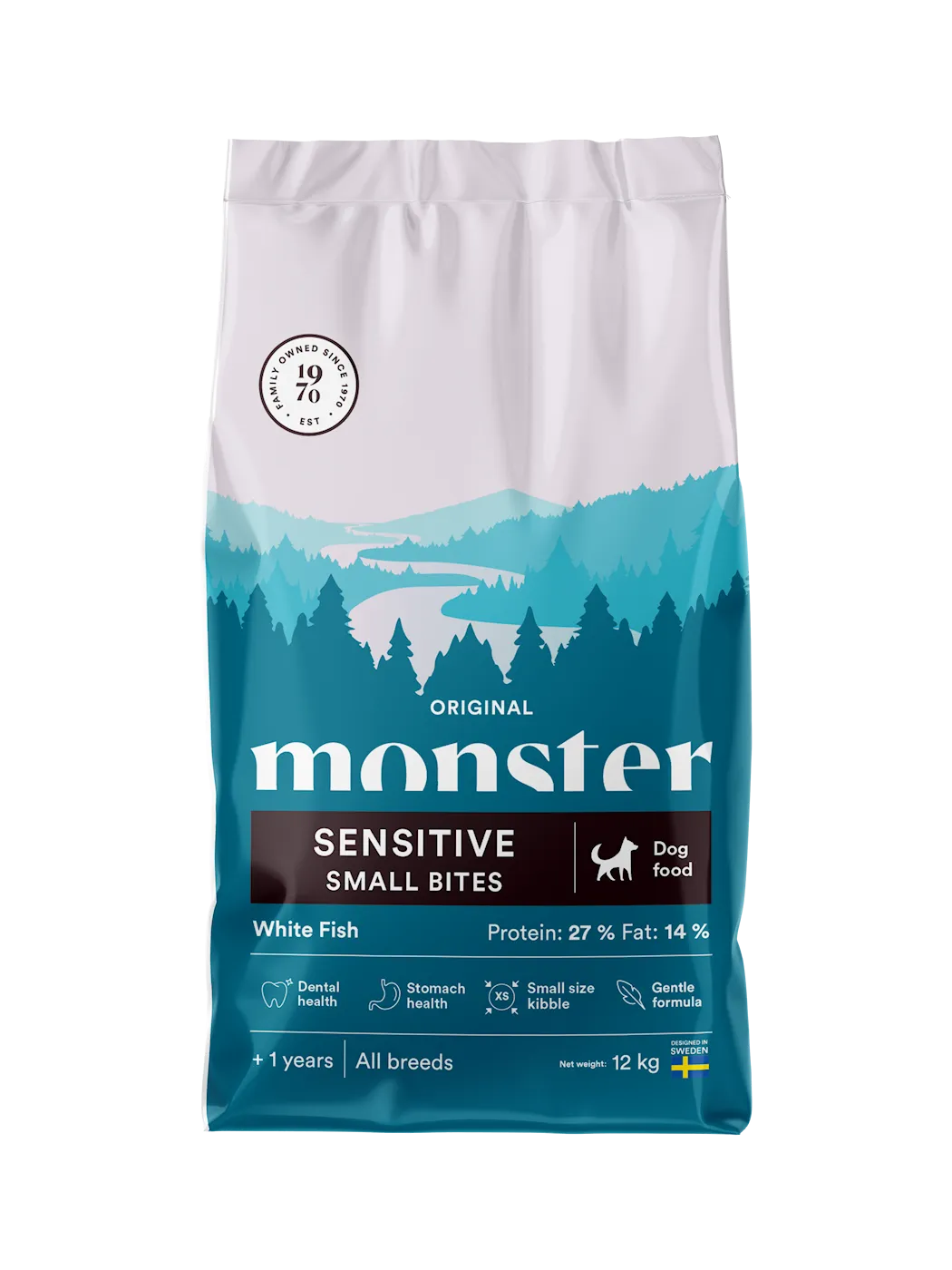 Dog Original Sensitive White Fish Small Bites Torrfoder för hund