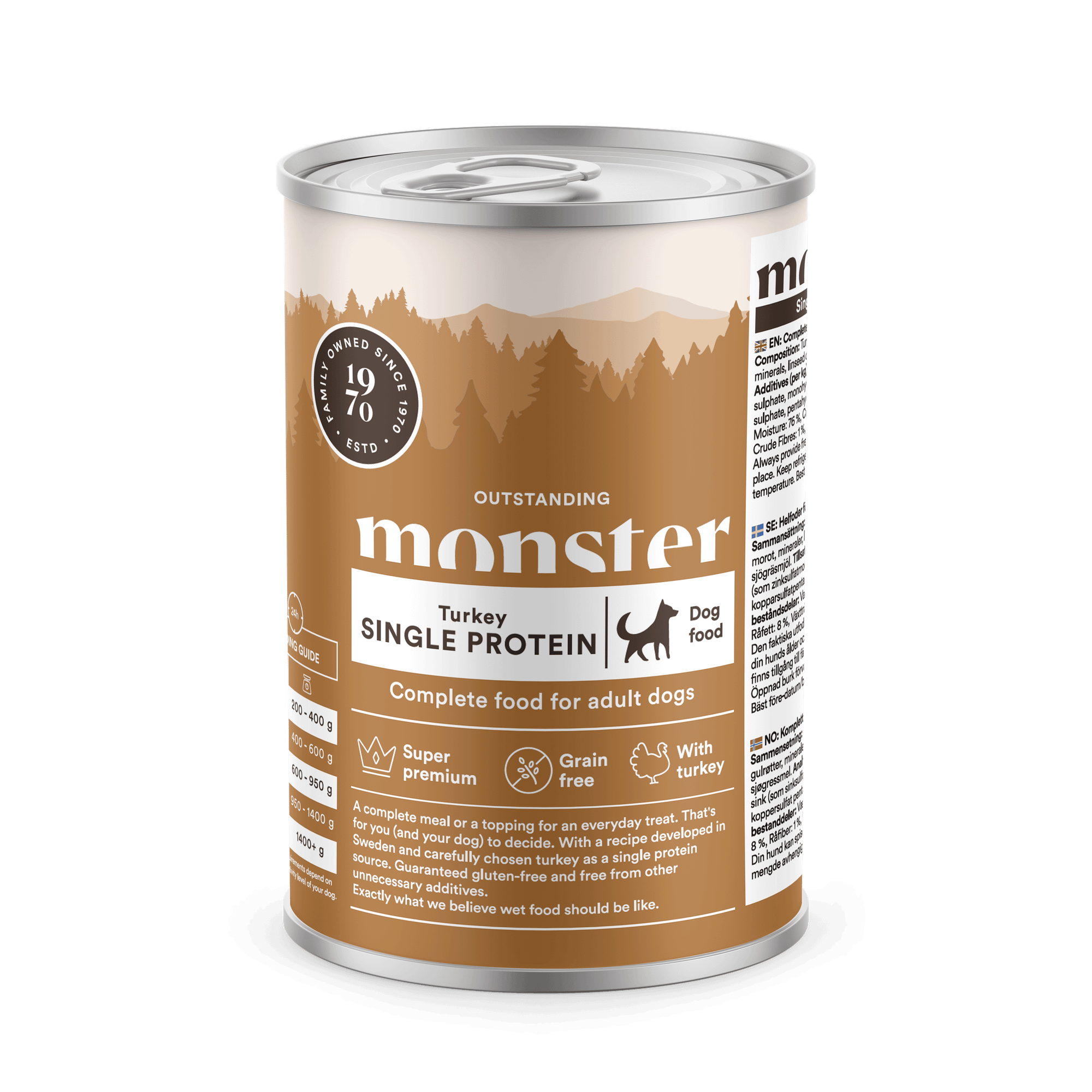 Dog Adult Single Protein Turkey 400g