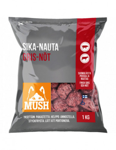 MUSH B.A.R.F. Basic® Gris-Okse Kjøttboller 1kg
