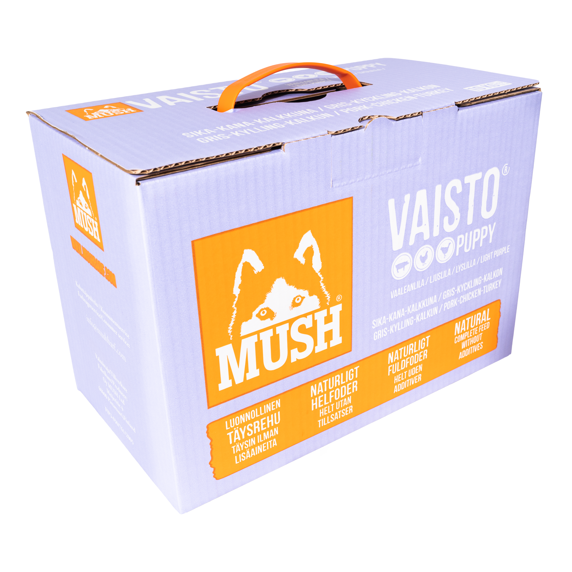 MUSH Vaisto® Lyslilla (Gris-Kalkun-Kylling) 10kg