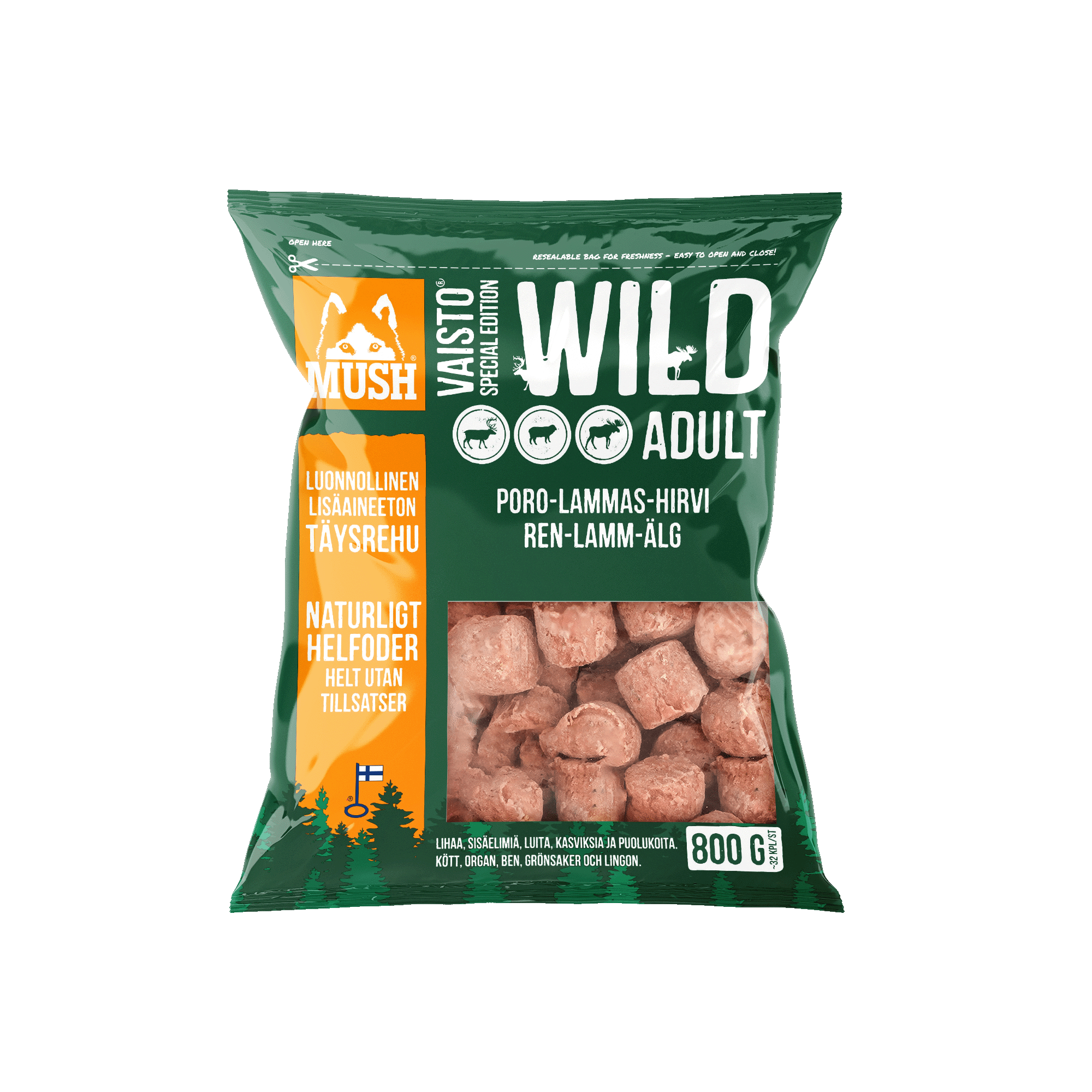 MUSH Vaisto® Wild Kjøttboller 800g