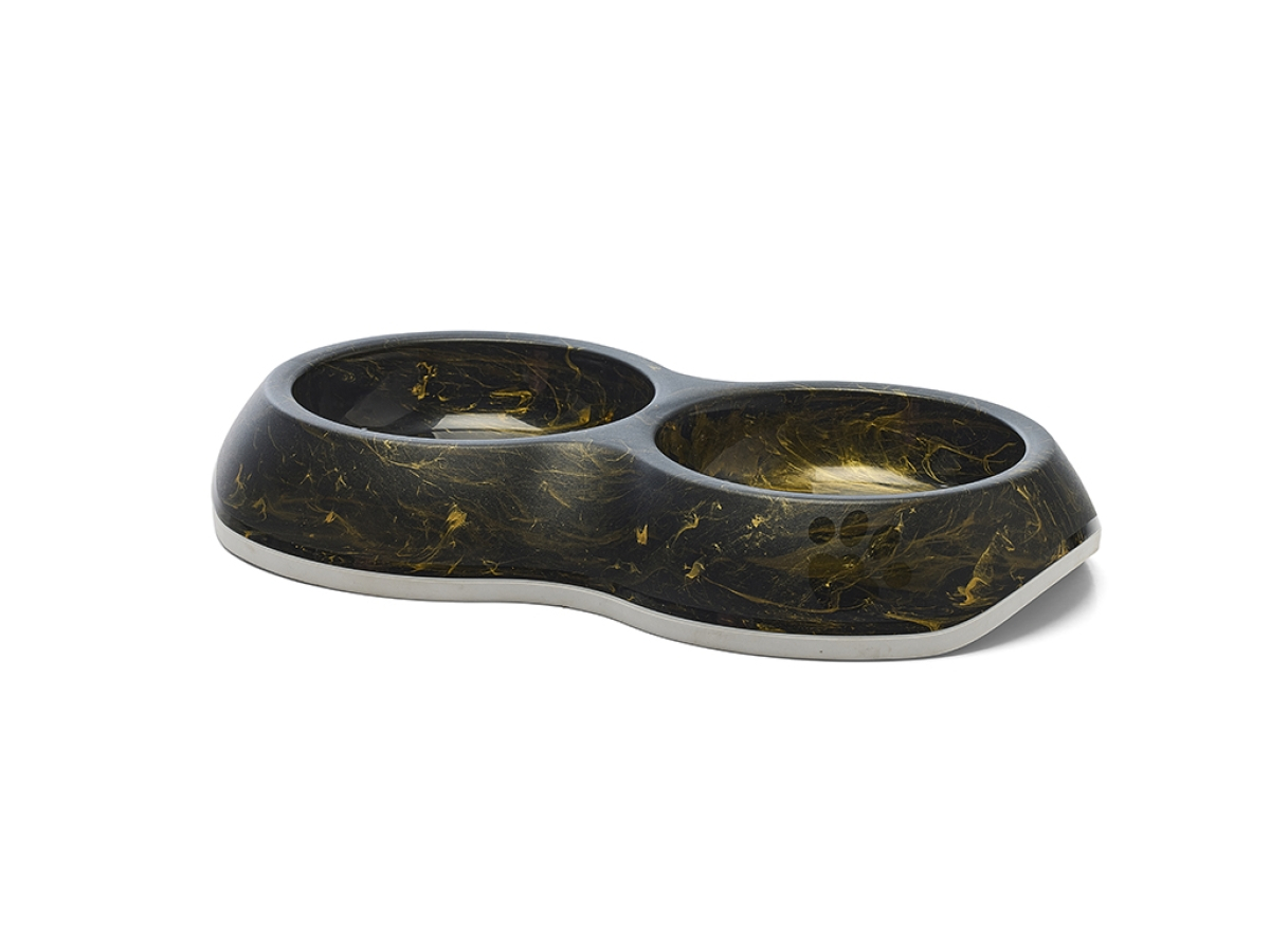 Matskål Delice Double Marble/Black Gold 2x200ml