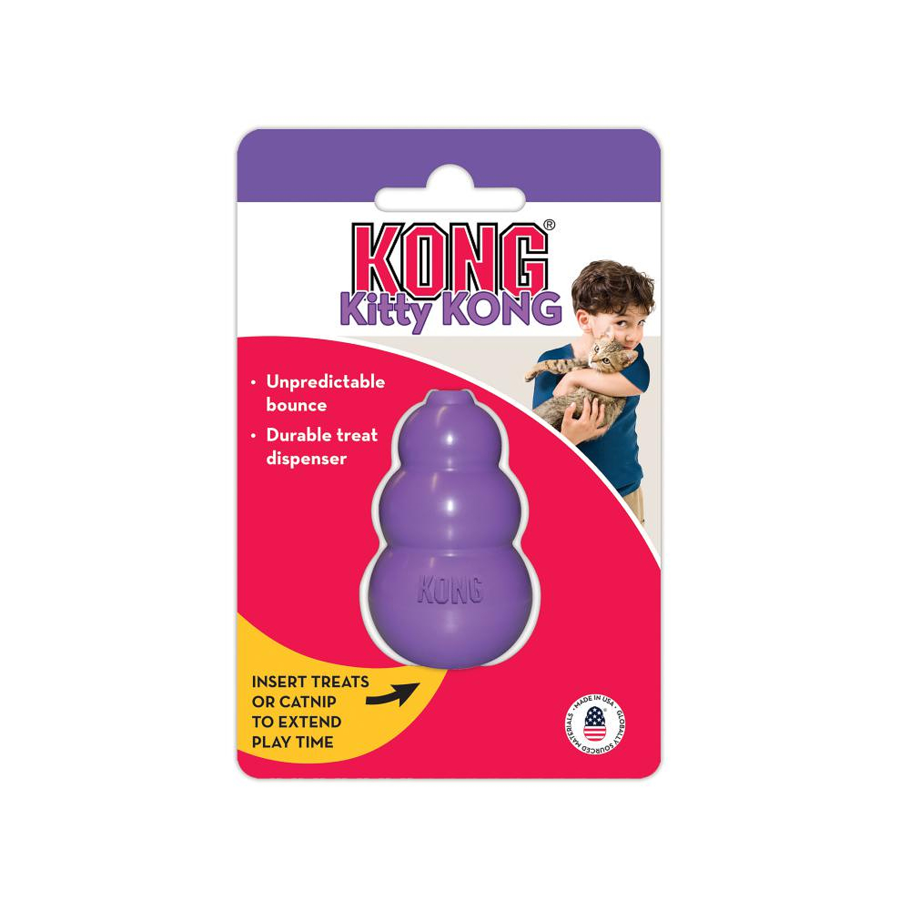 Kattleksak Kitty Lila XS