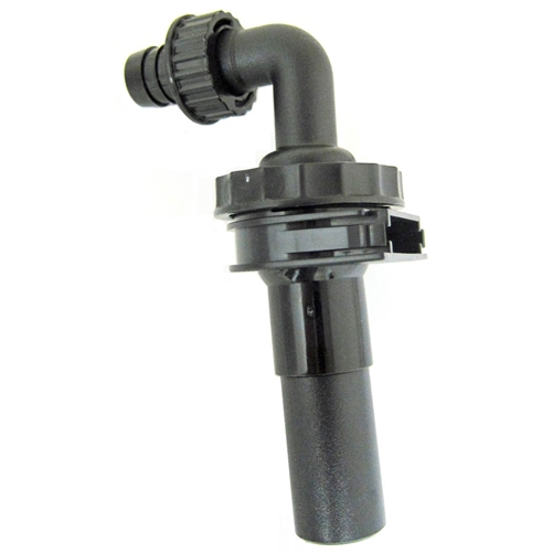 Sump pump return outlet nozzle