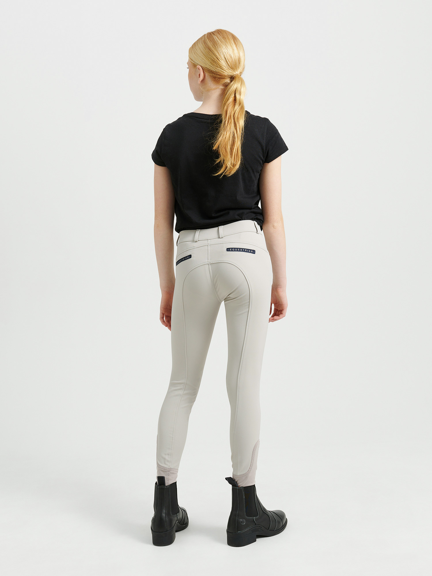 Hedvig Ridbyxa Knäskodd Junior Beige