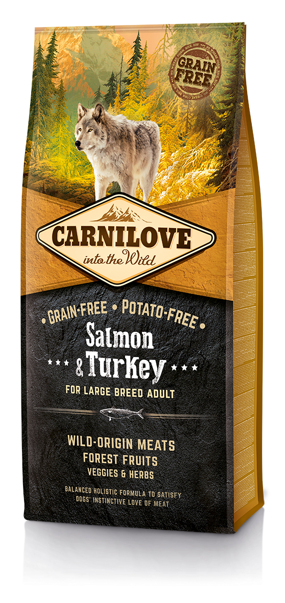 Salmon & Turkey Large Breed Hundfoder