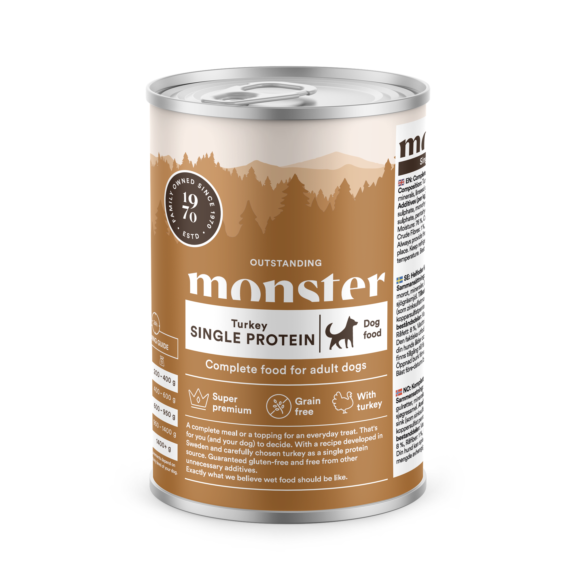 Dog Adult Single Protein Turkey 400g
