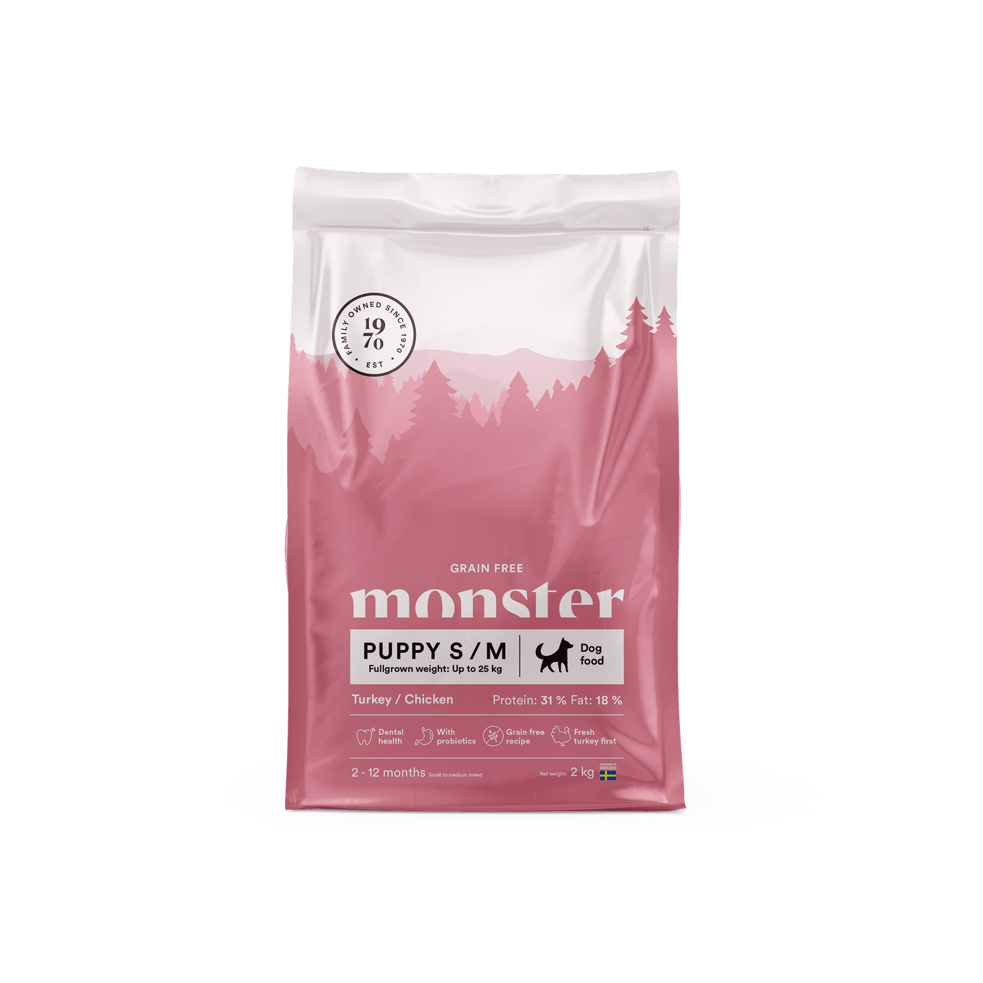 Dog Grain Free Puppy S & M Turkey & Chicken